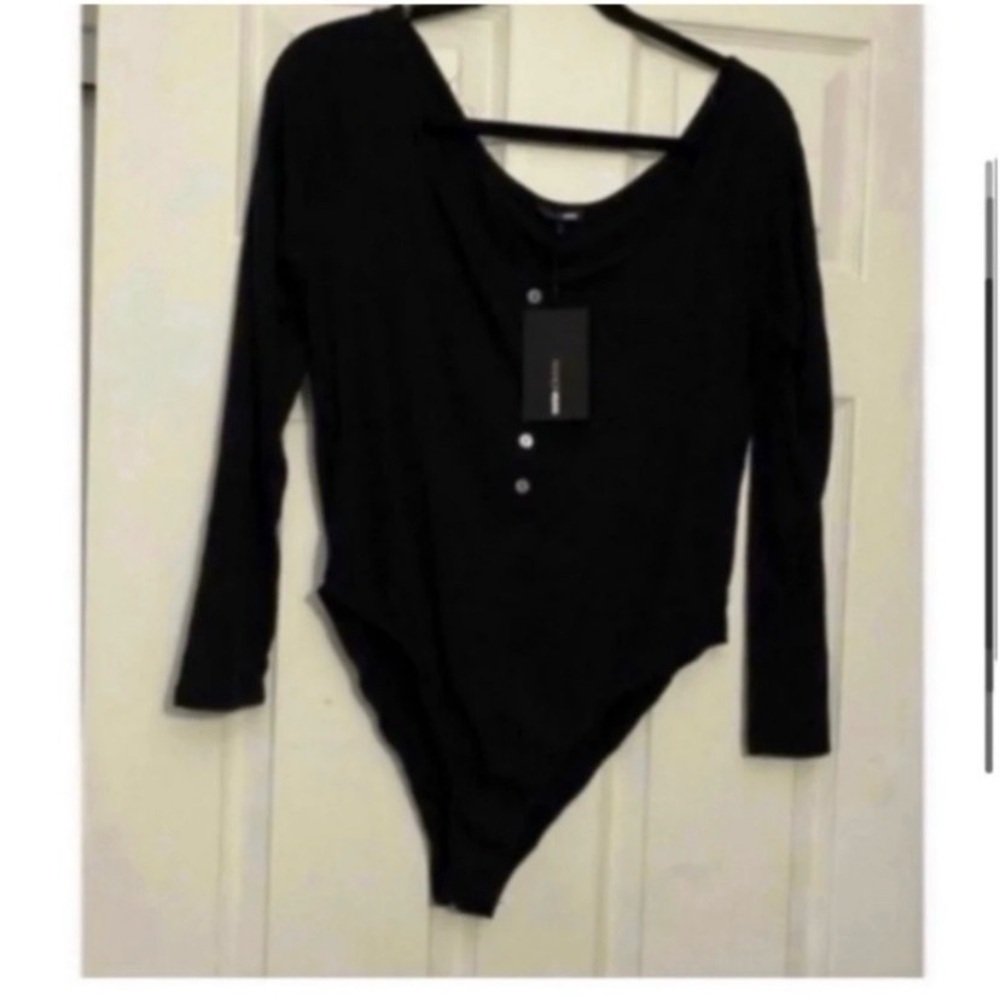 FASHION NOVA Black Ribbed Bodysuit - Picture 7 of 10
